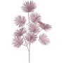 Artificial Washingtonia palm branch GRAVIK, ruby red, 28"/70cm