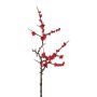 Artificial branch Holly MARTEL with berries, red, 22"/55cm