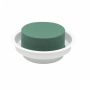 OASIS® Ideal Wet floral foam Cylinder in plastic bowl, green-white, 2"/5cm, Ø4.7"/12cm