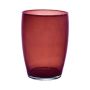 HENRY glass flower vase, round, red-clear, 20cm, Ø14cm