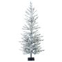 Artificial fir tree LILLESAND SPEED DELUXE, snow-covered, LEDs, 5ft/150cm, Ø26"/65cm