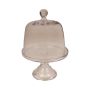 Glass dome DORABELLA, with base, clear, 9"/22cm, Ø8"/21cm