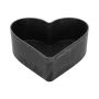 Heart-shaped decorative bowl HAVIN made of plastic, black, 10"x9"x3"/26x24x7,5cm