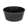 Round decorative bowl KIKINA made of plastic, black, 4"/10cm, Ø9"/24cm