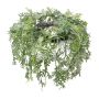Artificial ceiling wreath Cypress SOVLI, frosted, white-green, Ø22"/55cm