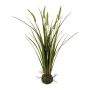 Artificial grass Miscanthus MILNO, soil ball, panicles, roots, green, 26"/65cm