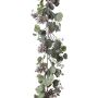 Artificial garland Eucalyptus SAFLOS, cones, flowers, grey-green, 6ft/175cm
