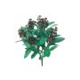 Decorative flower Skimmia SAFRA with blossoms, spike, burgundy red, 16"/40cm