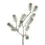 Decorative fir branch LUMVOR, frosted, white, 22"/55cm
