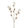 Decorative globe thistle branch FRONKA with pearls, champagne, 20"/50cm