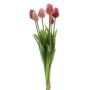 Artificial tulip bouquet LONA, pink-fuchsia-cream, 18"/45cm, Ø8"/20cm