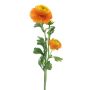 Artificial flower Ranunculus PROTO, orange-yellow, 26"/65cm