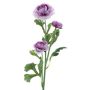 Artificial flower Ranunculus PROTO, purple-white, 26"/65cm