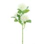 Artificial snowball branch CASTA, cream, 18"/45cm