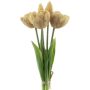 Decorative tulip bunch LANEA, champagne, 12"/30cm, Ø6"/15cm