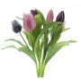 Artificial tulip bouquet LONA, mauve-violet, 12"/30cm, Ø8"/20cm