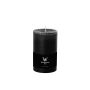 Pillar candle AURORA, black, 5.1"/13cm, Ø3.1"/7.8cm, 63h - Made in Germany