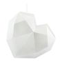 SKINNA heart-shaped blank candle with facets, white, 17 cm, Ø 16 cm – Made in Germany