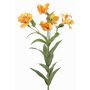 Decorative Inca lily branch AUBERTA, orange-yellow, 30"/75cm, Ø2.4"/6cm