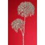 Artificial hogweed branch OTRIS, silver, 95 cm, Ø 15–20 cm