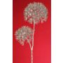 Artificial hogweed branch OTRIS, silver, 37"/95cm, Ø5.9"-8"/15-20cm