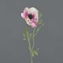 Artificial anemone OKAPI, pink-white, 22"/55cm, Ø4"/10cm