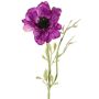 Artificial anemone OKAPI, violet, 22"/55cm, Ø4"/10cm