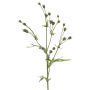Artificial flax branch KALENO with buds, green, 70cm