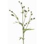 Artificial flax branch KALENO with buds, green, 28"/70cm