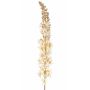 Artificial velvet steppe candle UCHANA, cream-gold, 4ft/110cm, Ø2.8"/7cm
