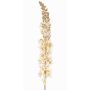 Artificial velvet steppe candle UCHANA, cream-gold, 4ft/110cm, Ø2.8"/7cm