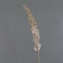Artificial velvet steppe candle UCHANA, beige-gold, 4ft/110cm, Ø2.8"/7cm