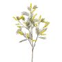 Artificial mimosa branch ACARO with flowers, yellow, 4ft/110cm