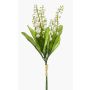 Artificial bunch of lily of the valley LEGOL, white, 14"/35cm