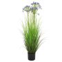 Artificial grass Agapanthus BIBIANKA, blue, 4ft/110cm