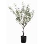 Artificial olive tree LONIRB with fruit, artificial trunk, crossdoor, 35"/90cm