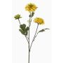 Artificial dahlia branch BAKLOR, yellow, 60cm