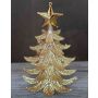 RION Christmas tree hanger with star, acrylic, glitter, gold, 12cm, Ø9cm