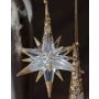 MABOU Christmas Star Decoration, hanger, glitter, gold, 10cm, Ø10cm