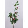 Artificial holly branch YUKARI with berries, green, 3ft/100cm
