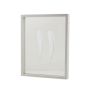 Wood Double glass frame NIELAS, white, 14"x11"x2"/35x27.5x5cm
