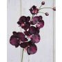 Fake Phalaenopsis orchid spray XANDRA, dark purple, 33"/85cm