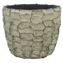 Ceramic Cache-pot SILVAM textured, dark grey, 4.1"/10.5cm, Ø4.9"/12.5cm