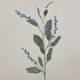 Artificial snowberry branch ELYSA, frosted, blue, 30"/75cm