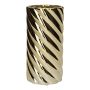Dolomite Table vase WIRLSON, twisted, gold-metallic, 19,1cm, Ø9,5cm