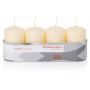 JENARO Advent wreath pillar candles, 4 pieces, biscuit, 8cm, Ø5cm, 18h – Made in Germany