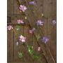 Artificial columbine flower NEELIA, light pink, 3ft/100cm, Ø0.8"-2" /2-5cm