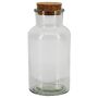 Apothecary bottle LORRIE with cork, transparent, 6.3"/16cm, Ø3.1"/8cm