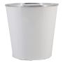 Zinc plant pot FYNAS, white, 9"/24cm, Ø9"/24cm