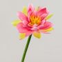Silk lotus flower SANJANA, fuchsia, 18"/45cm, Ø6.3"/16cm
